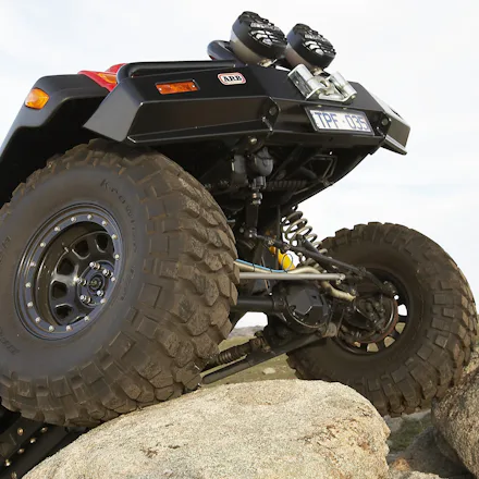 Under side of 4x4 with ARB suspension replacement